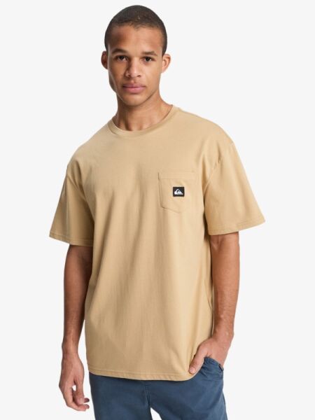 Quiksilver Salt Water Pocket Erkek Kısa Kollu Cepli Pamuklu Tişört Eqyzt08205 XL - Total Eclipse - Solid