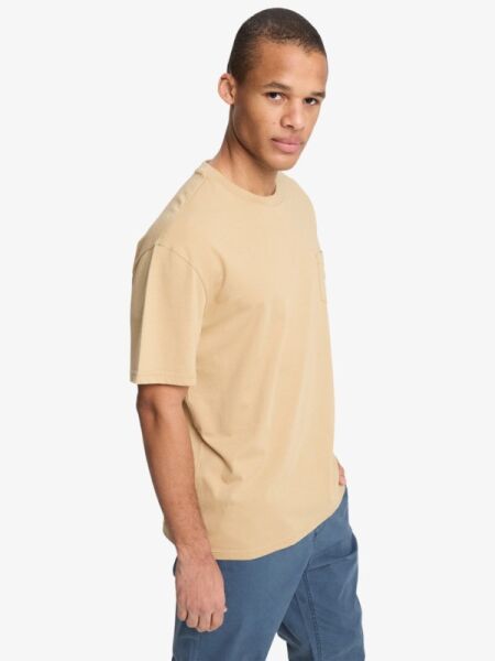 Quiksilver Salt Water Pocket Erkek Kısa Kollu Cepli Pamuklu Tişört EQYZT08205 XL - Total Eclipse - Solid