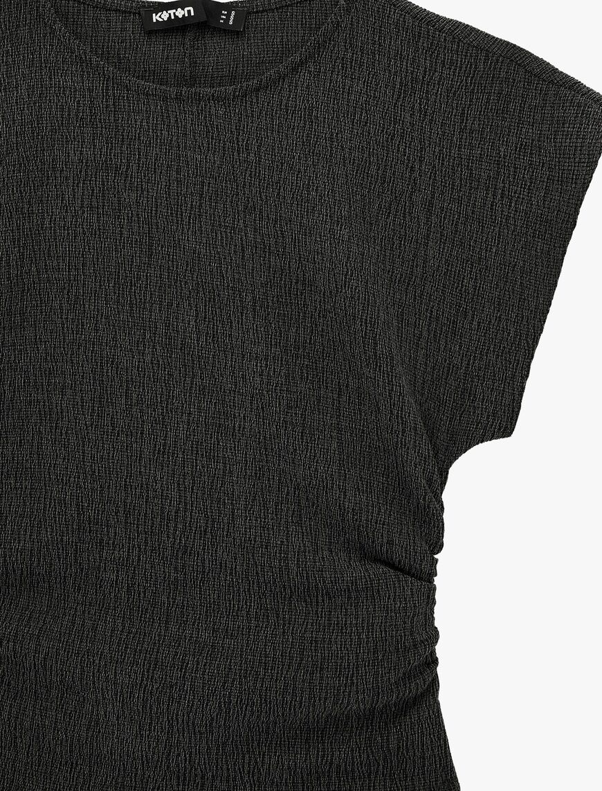 Koton Antrasit Tişört 6Sak50168Ek Antrasit - XL