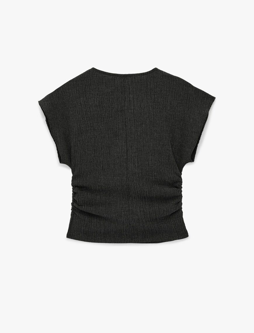 Koton Antrasit Tişört 6Sak50168Ek Antrasit - XL