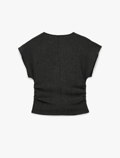 Koton Antrasit Tişört 6Sak50168Ek Antrasit - XL