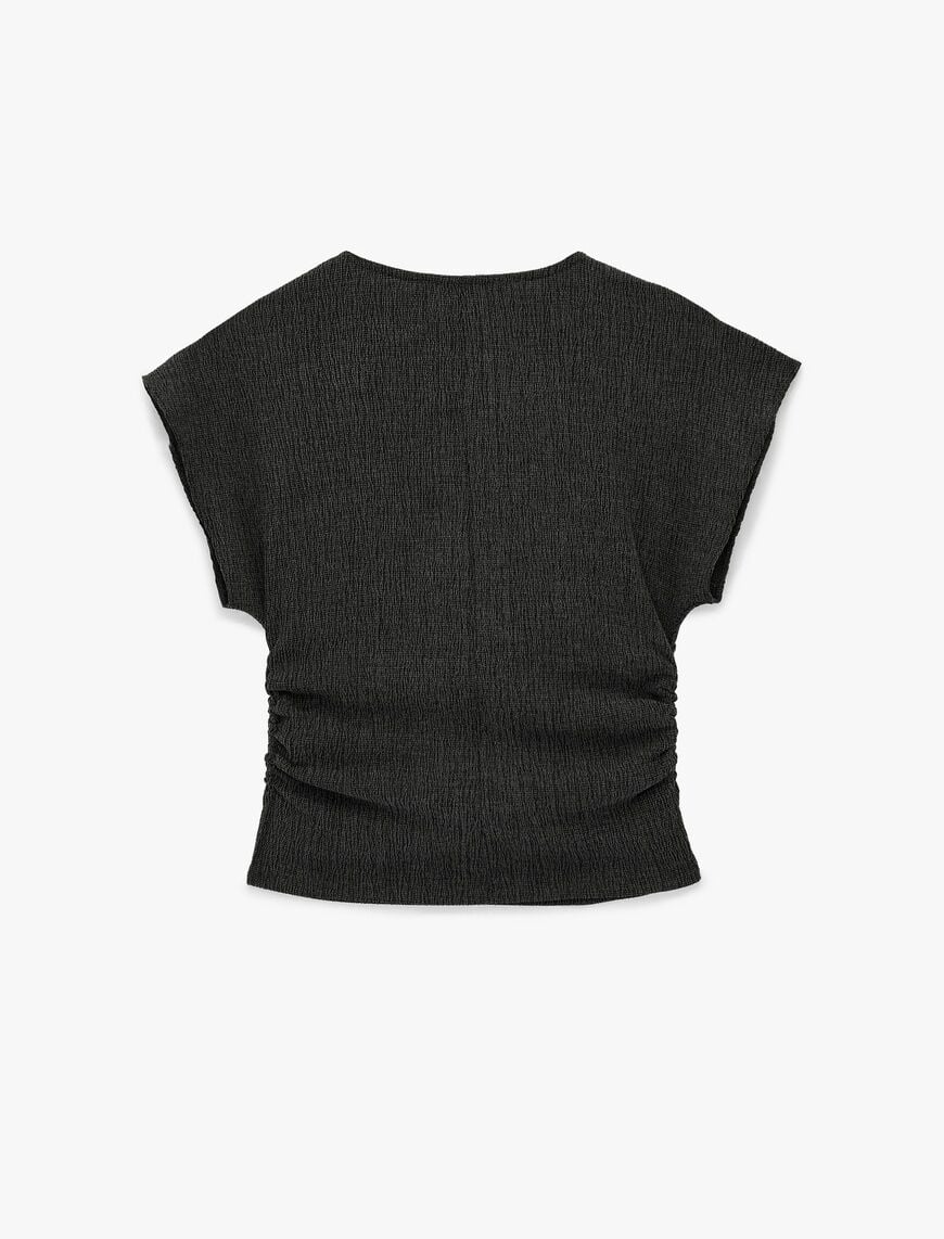 Koton Antrasit Tişört 6SAK50168EK Antrasit - XXL