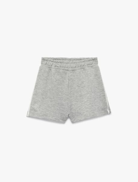 Koton Kız Çocuk Beli Lastikli Viskon Karışımlı Kısa Şort 6Skg40180Ak Gri - 9-10