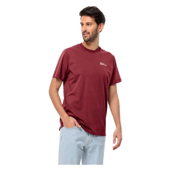 Jack Wolfskin Essantial T Erkek T-Shirt Bordo - M
