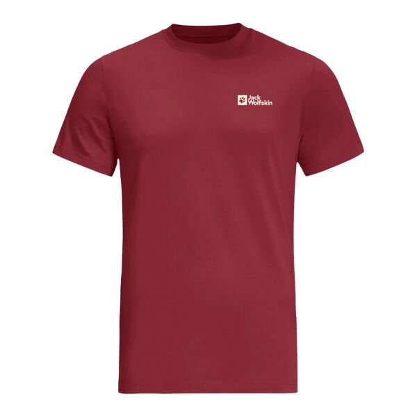 Jack Wolfskin Essantial T Erkek T-Shirt Bordo - L