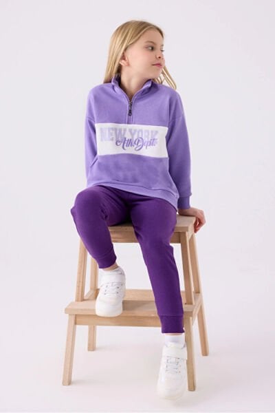 Rolypoly Kız Çocuk Eşofman Takım 6-7 - Lila