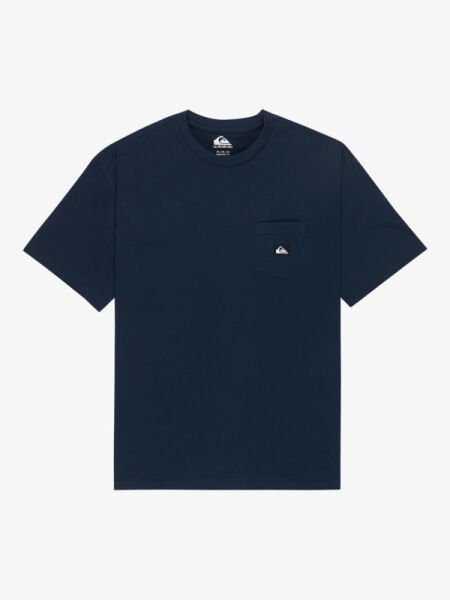 Quiksilver Salt Water Pocket Erkek Kısa Kollu Cepli Pamuklu Tişört Eqyzt08205 XL - Total Eclipse - Solid