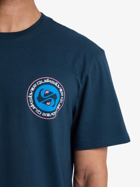 Quiksilver Ev Duality Erkek Kısa Kollu Pamuklu Tişört Eqyzt08011 XXL - Total Eclipse - Solid