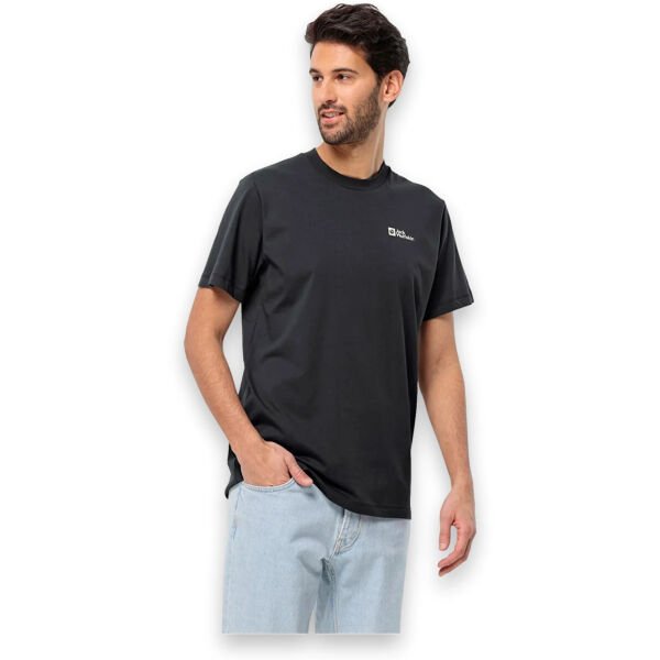 Jack Wolfskin Essantial T Erkek T-Shirt Siyah - XXL