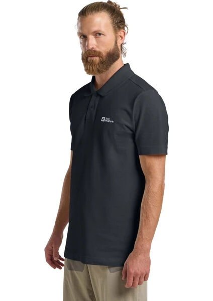Jack Wolfskin Essantial Erkek Polo T-Shirt Lacivert - S