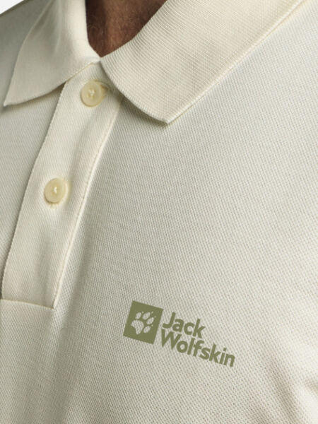 Jack Wolfskin Essantial Erkek Polo T-Shirt Beyaz - XL