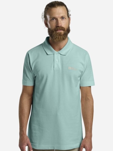 Jack Wolfskin Essantial Erkek Polo T-Shirt Turkuaz - M