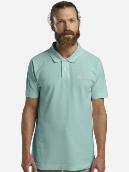 Jack Wolfskin Essantial Erkek Polo T-Shirt Turkuaz - XL
