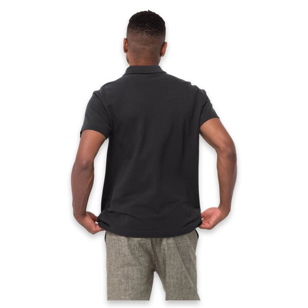 Jack Wolfskin Essantial Erkek Polo T-Shirt Siyah - XXL