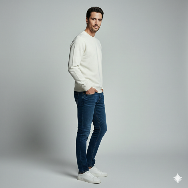 Signature Pamuklu Sweatshirt Bisiklet Yaka Standart Rahat Kalıp (Regular Fit) Erkek/Kadın/Unisex XXL - Ekru