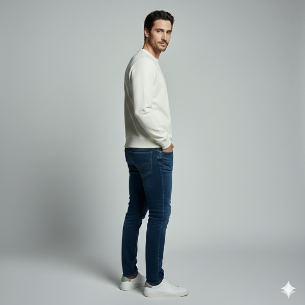 Signature Pamuklu Sweatshirt Bisiklet Yaka Standart Rahat Kalıp (Regular Fit) Erkek/Kadın/Unisex XXL - Ekru