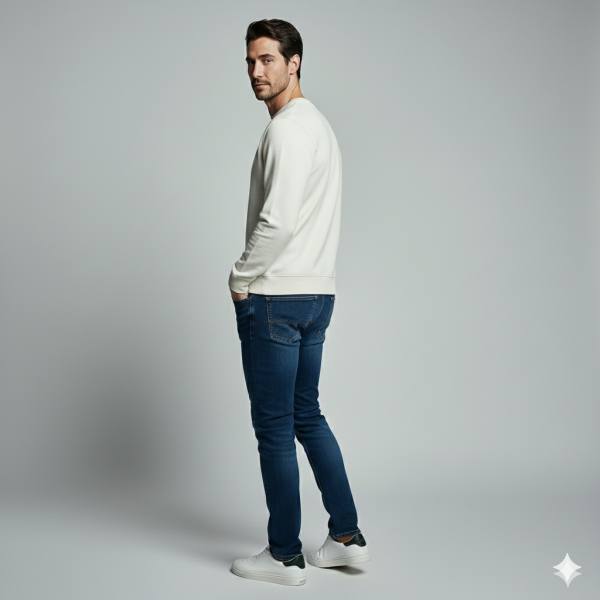 Signature Pamuklu Sweatshirt Bisiklet Yaka Standart Rahat Kalıp (Regular Fit) Erkek/Kadın/Unisex XXL - Ekru