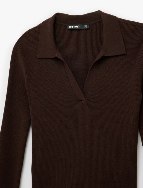 Koton Kahverengi Triko Kazak 6Sak90049Ht Kahverengi - XS