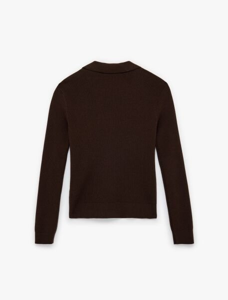 Koton Kahverengi Triko Kazak 6Sak90049Ht Kahverengi - XS