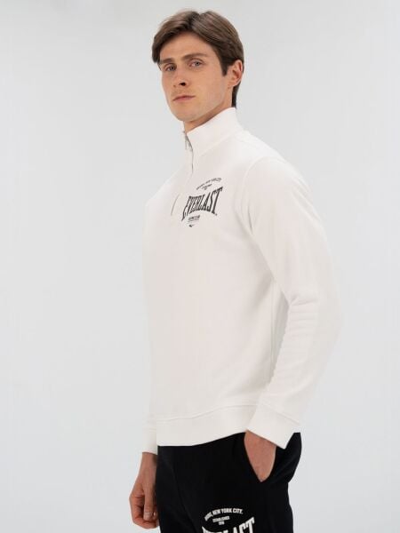 Everlast Bronx NYC Half Zip Regular Siyah Erkek Sweatshirt XL - Beyaz