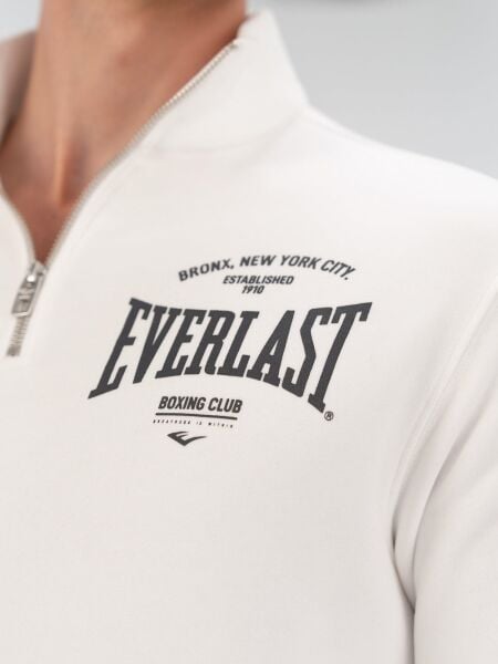 Everlast Bronx NYC Half Zip Regular Siyah Erkek Sweatshirt XL - Beyaz