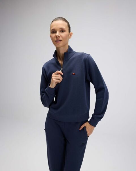 Ellesse Kadın Yarım Fermuarlı Sweat EF557 S - Lacivert