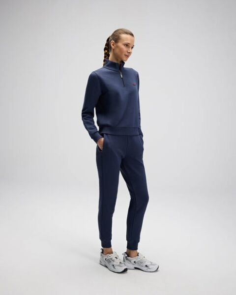 Ellesse Kadın Yarım Fermuarlı Sweat EF557 S - Lacivert