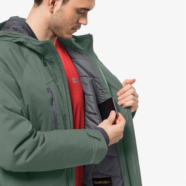 Jack Wolfskin TROPOSPHERE INS JKT M Erkek Mont Yeşil - XXL