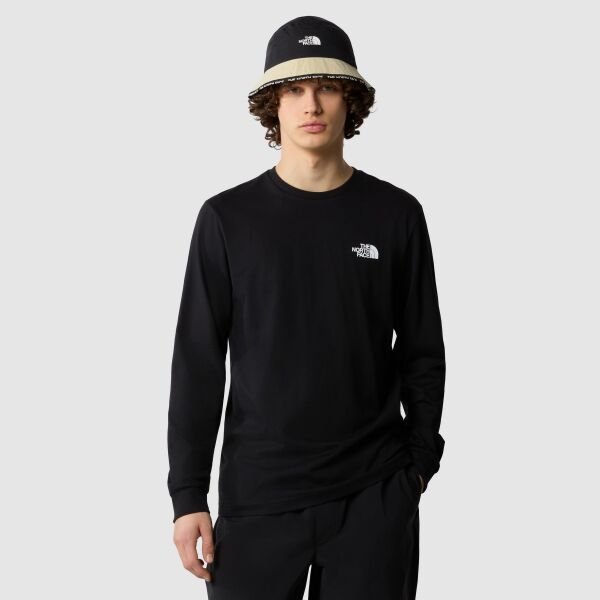 The North Face M L/S Box Nse Tee Erkek Uzun Kollu T-Shirt Siyah - XL