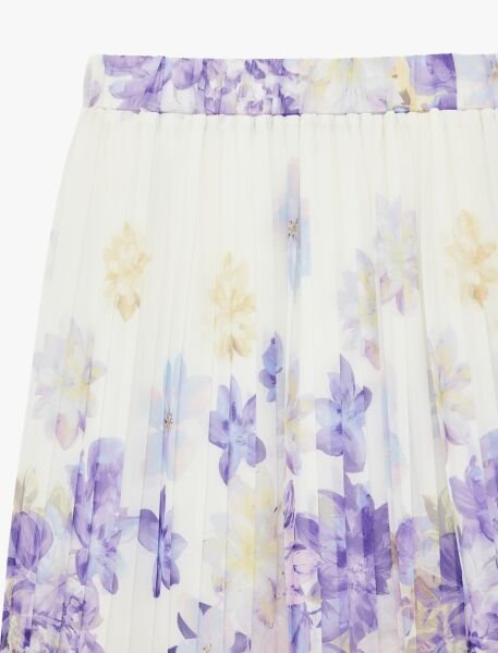 Koton Ekru Desenli Etek 6Sak70059Uw 42 - Ekru