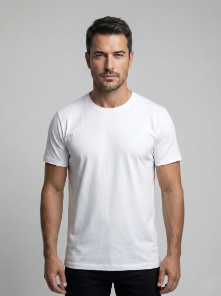 Premium Pamuklu Tişört Bisiklet Yaka Standart Rahat Kalıp (Regular Fit) Erkek/Kadın/Unisex