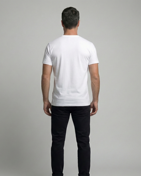 Premium Pamuklu Tişört Bisiklet Yaka Standart Rahat Kalıp (Regular Fit) Erkek/Kadın/Unisex