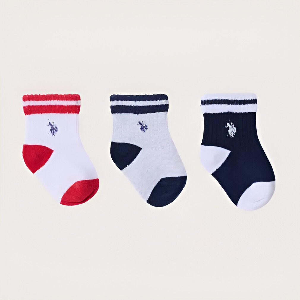 U.S Polo Erkek Bebek Çorap  Örme  Kumaş Lacivert - 24-36 Ay