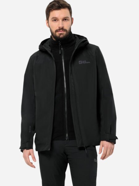 Jack Wolfskin TAUBENBERG 3IN1 JKT M Erkek Mont Siyah - S