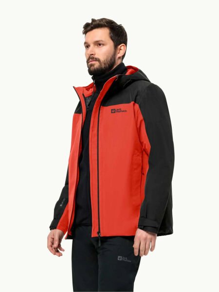 Jack Wolfskin TAUBENBERG 3IN1 JKT M Erkek Mont Kırmızı - XL