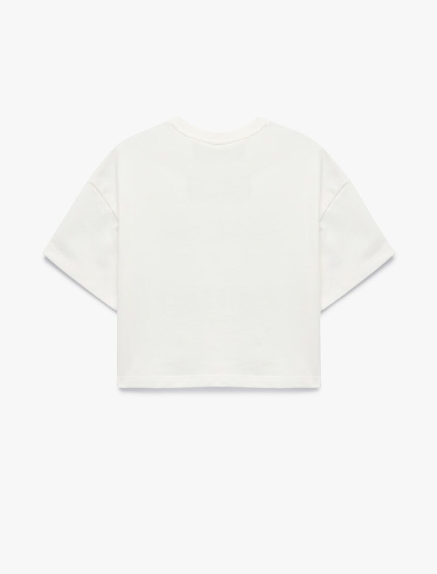 Koton Ekru Tişört 6Skg10164Ak Ekru - 9-10