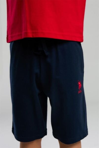 U.S. Polo Erkek Çocuk Bermuda Takım Süprem Örme Kumaş Kırmızı - 6-7