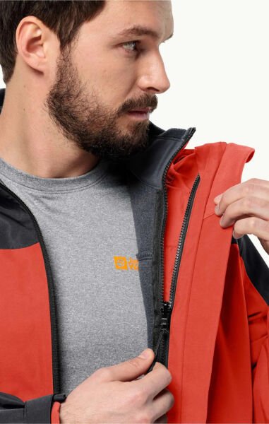 Jack Wolfskin TAUBENBERG 3IN1 JKT M Erkek Mont Kırmızı - M