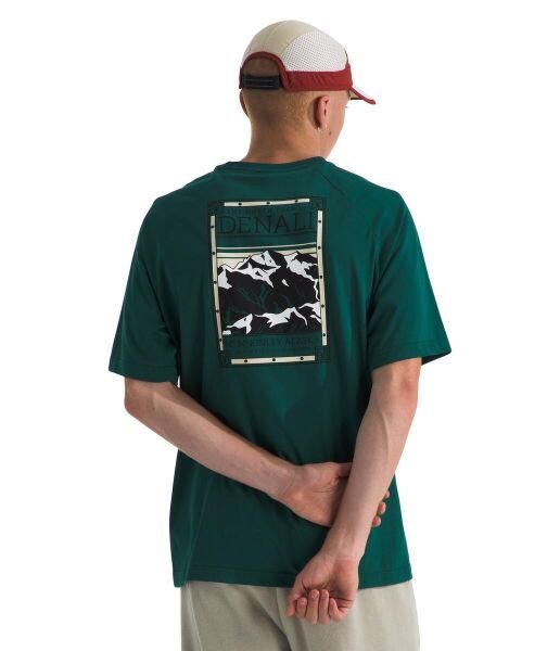 The North Face M Ss North Faces Tee Erkek T-Shirt Koyu Yeşil - XL