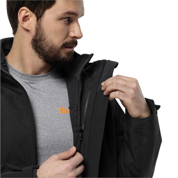 Jack Wolfskin Erkek Mont Taubenberg 3In1 Jkt M Siyah - L