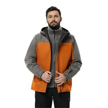 Jack Wolfskin Erkek Mont Taubenberg 3In1 Jkt M Turuncu - XL