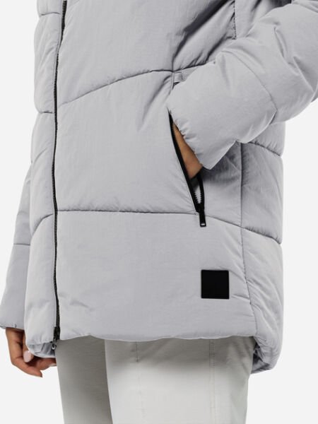 Jack Wolfskin KAROLINGER LONG JKT W Kadın Mont Kahverengi - S