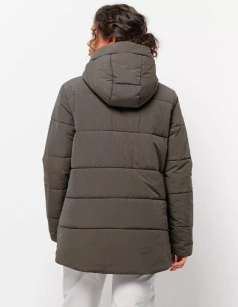 Jack Wolfskin KAROLINGER LONG JKT W Kadın Mont Kahverengi - XS
