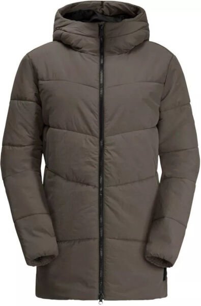 Jack Wolfskin KAROLINGER LONG JKT W Kadın Mont Kahverengi - XS