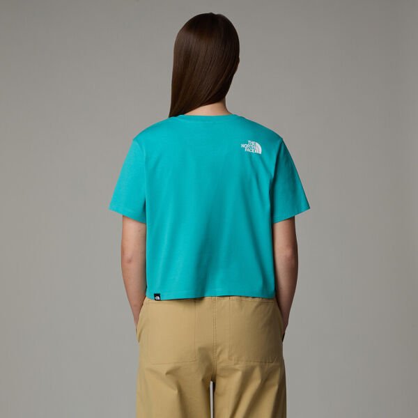 The North Face W Simple Dome Cropped Relaxed Tee Kadın T-Shirt Turkuaz - XS
