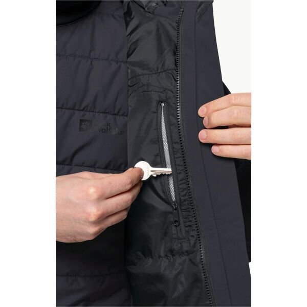 Jack Wolfskin GLAABACH 3IN1 JKT M Erkek Mont Siyah - XXL