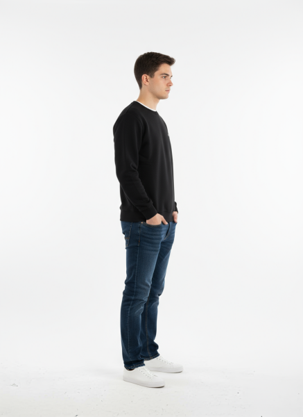 GAMP BİSİKLET YAKA SWEAT Siyah - XL