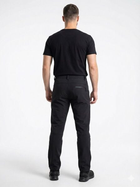 GAMP ERKEK SİYAH SOFT SHELL OUTDOOR PANTALON Siyah - S