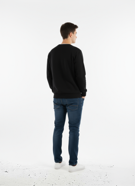 GAMP BİSİKLET YAKA SWEAT Siyah - XXL