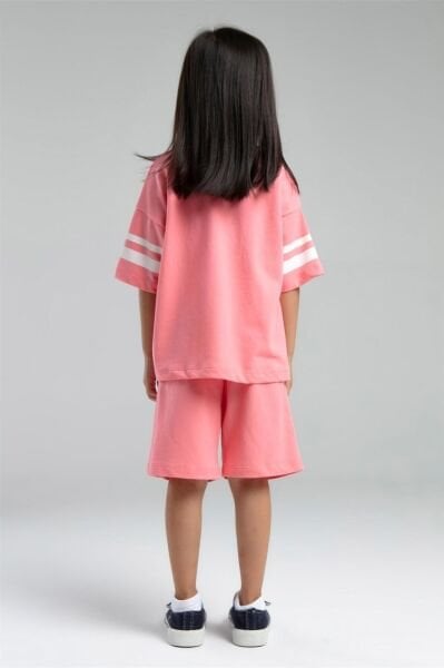 U.S. Polo Kız Çocuk Bermuda Takım İki İplik Örme Kumaş Pembe - 6-7